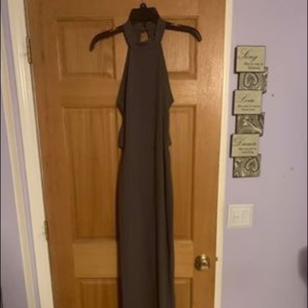Grey long formal dress
